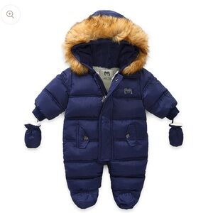 New Hampton Babies snow suit in navy